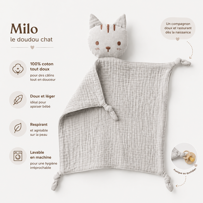 Doudou Chat 100% Coton