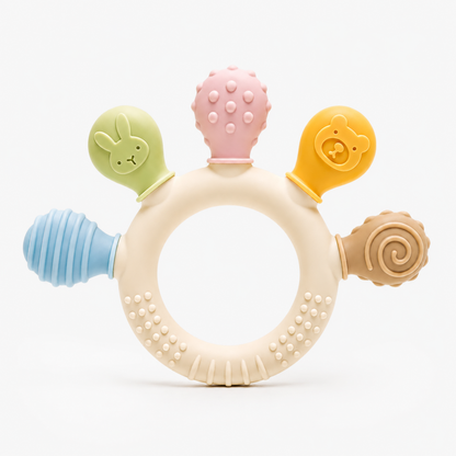 Anneau de Dentition Multi-Textures en Silicone