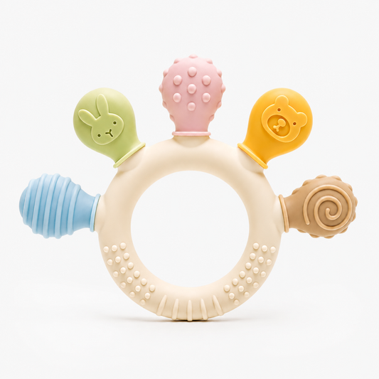 Anneau de Dentition Multi-Textures en Silicone