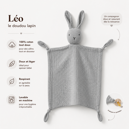 Doudou Lapin 100% Coton